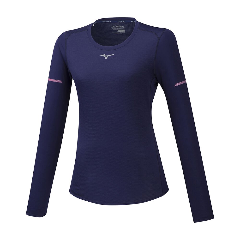 Maglietta Mizuno Running BT Mesh LS Donna - Viola - 09273-ESQV